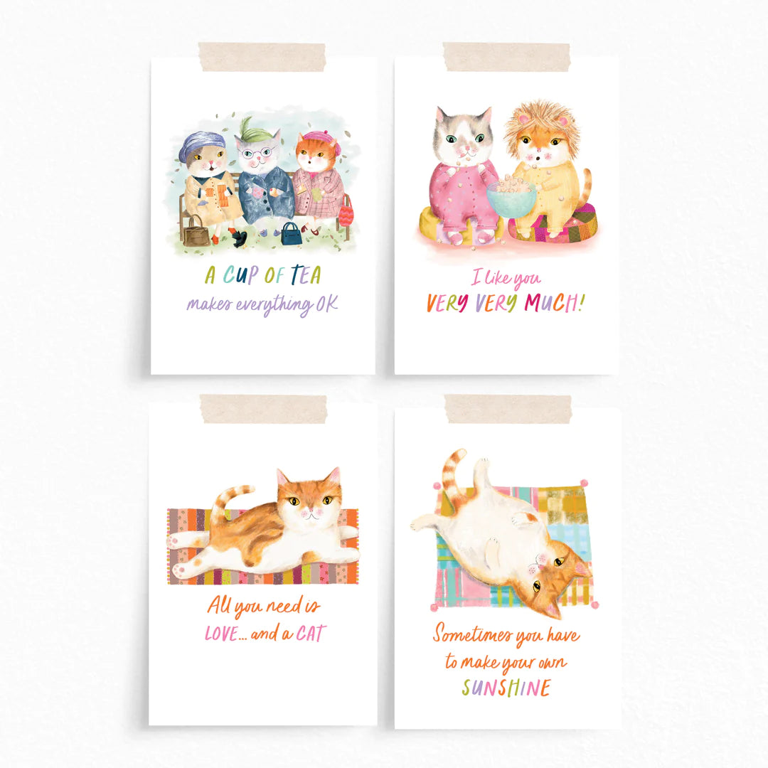 Greeting Card - Happy Cats by Blossom and Cat - Choose from these options!