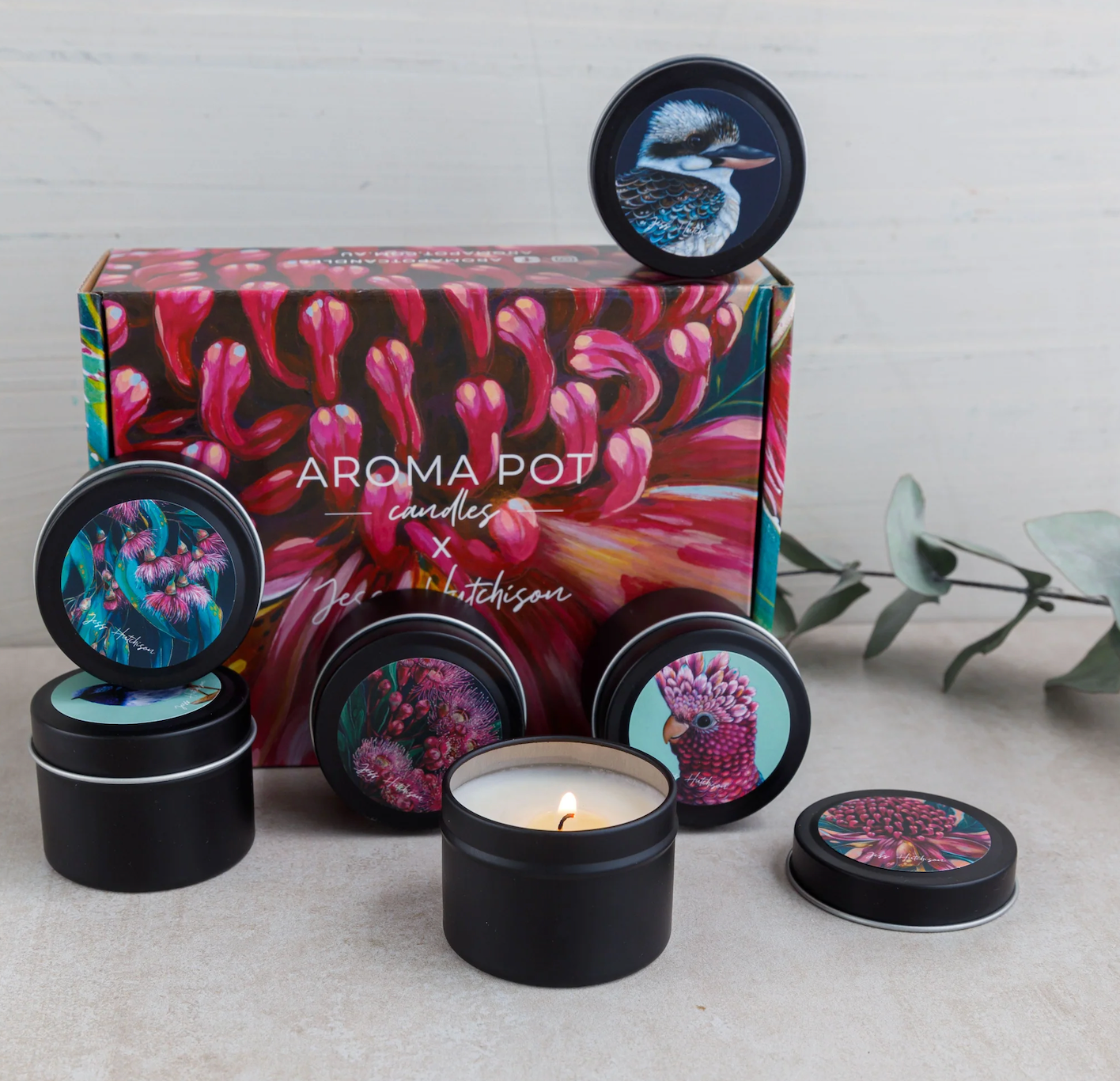Australian artist mini soy candles | sample pack | 60+hrs AROMA POT