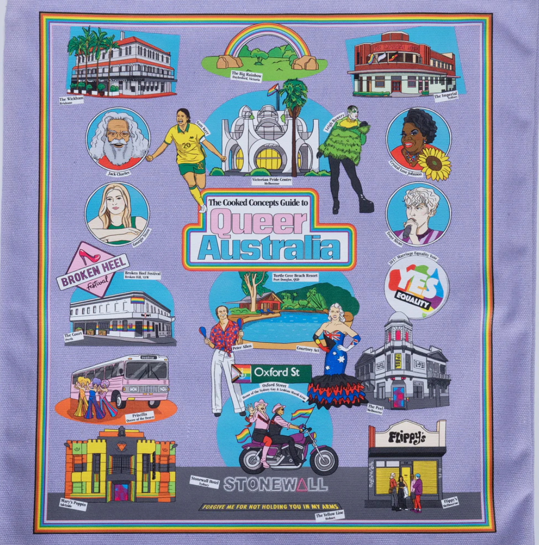 Cooked Concepts - Guide to Queer Australia Lavender Tote Bag