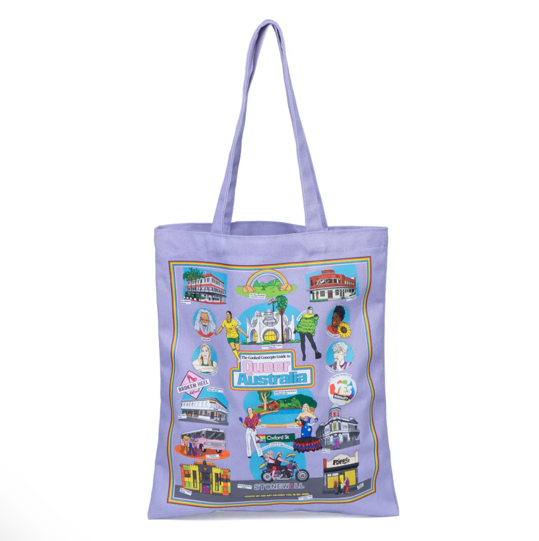 Cooked Concepts - Guide to Queer Australia Lavender Tote Bag