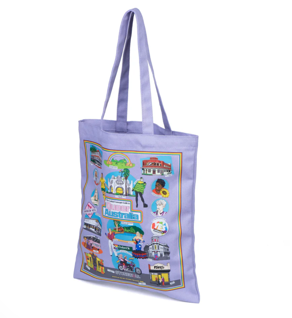 Cooked Concepts - Guide to Queer Australia Lavender Tote Bag