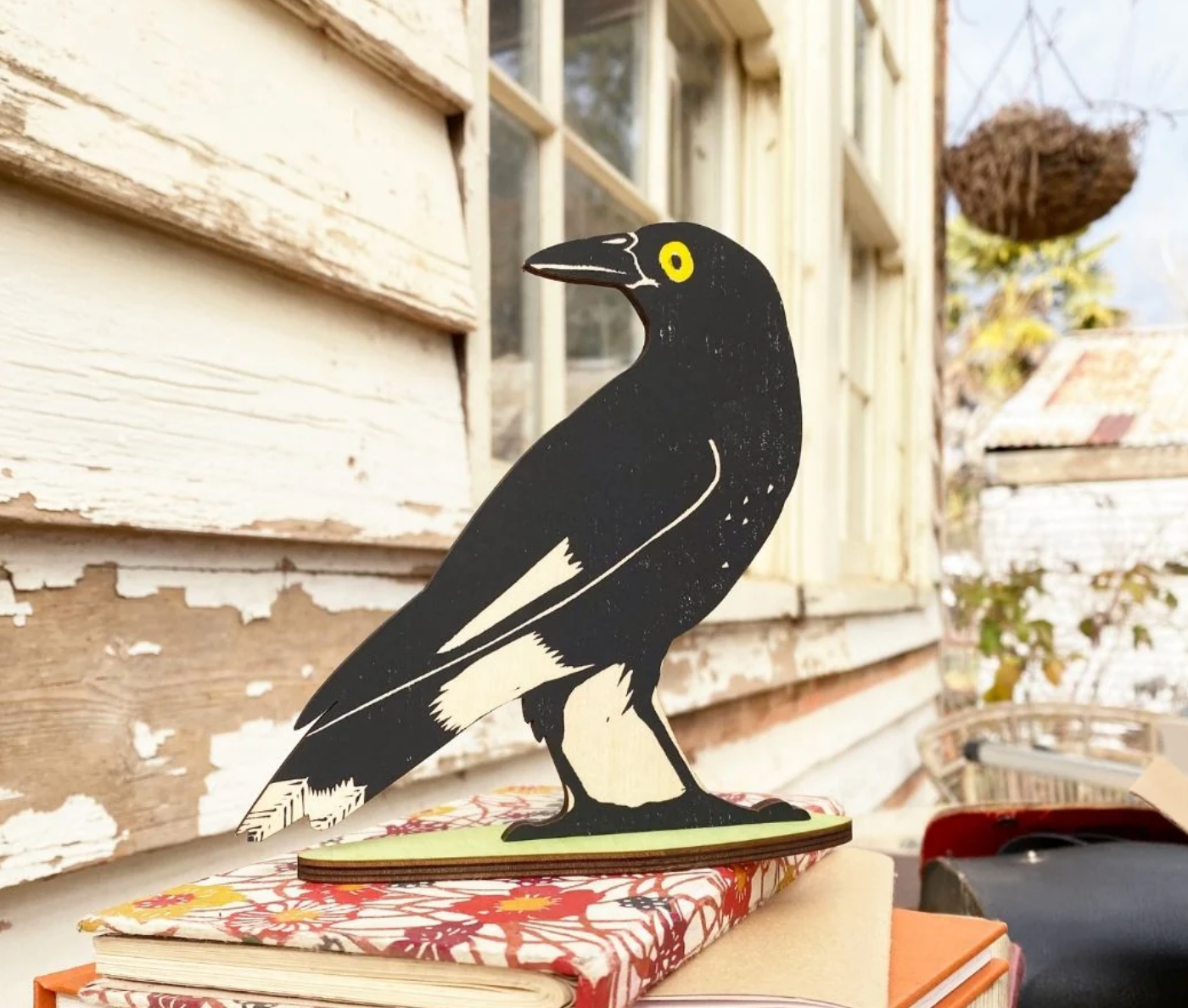 Bridget Farmer - Standing Bird - Pied Currawong