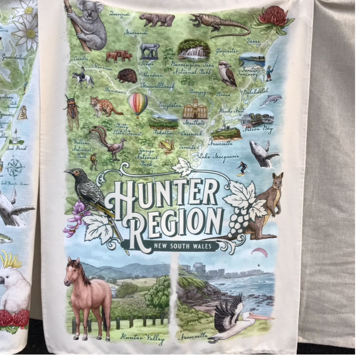 Hunter Region Tea towel by Elise Martinson