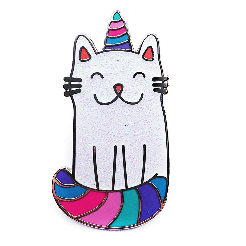 Blossom & Cat - Caticorn Enamel Pin · Lilac or Yellow · Choose Your Colour