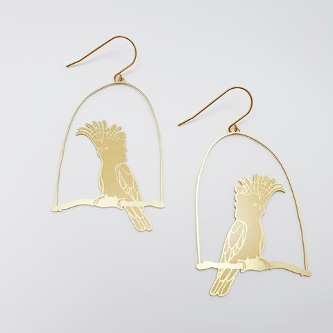 DENZ "Major Mitchell" statement earrings - in gold