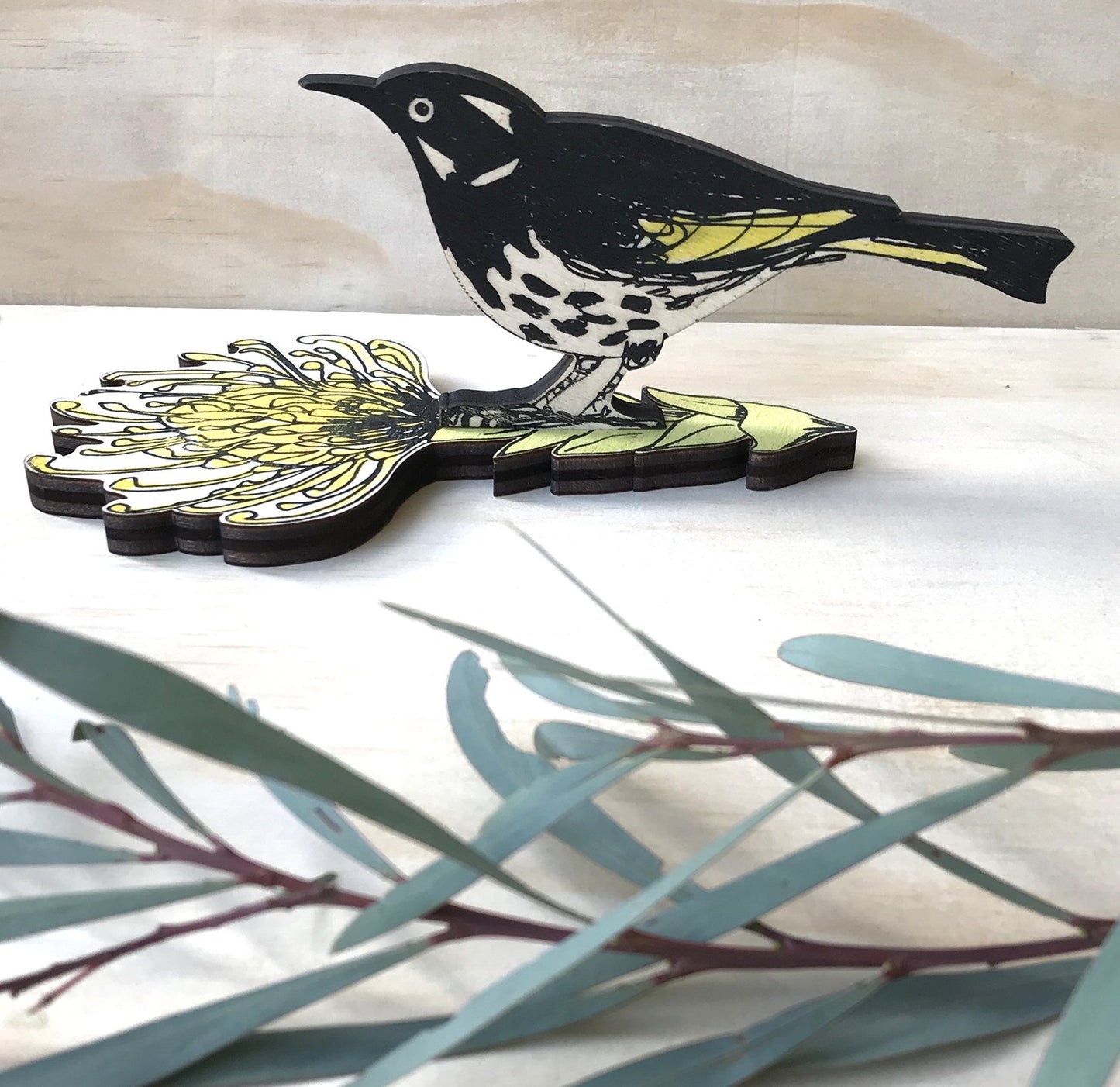 Bridget Farmer - Standing Bird - New Holland Honeyeater