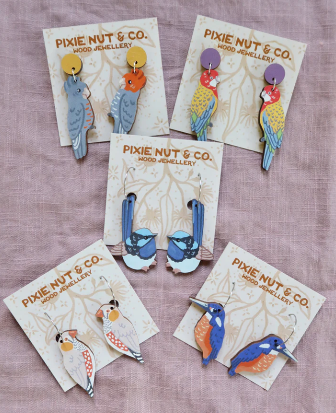 PIxie Nut & Co - SUPERB FAIRYWREN EARRINGS