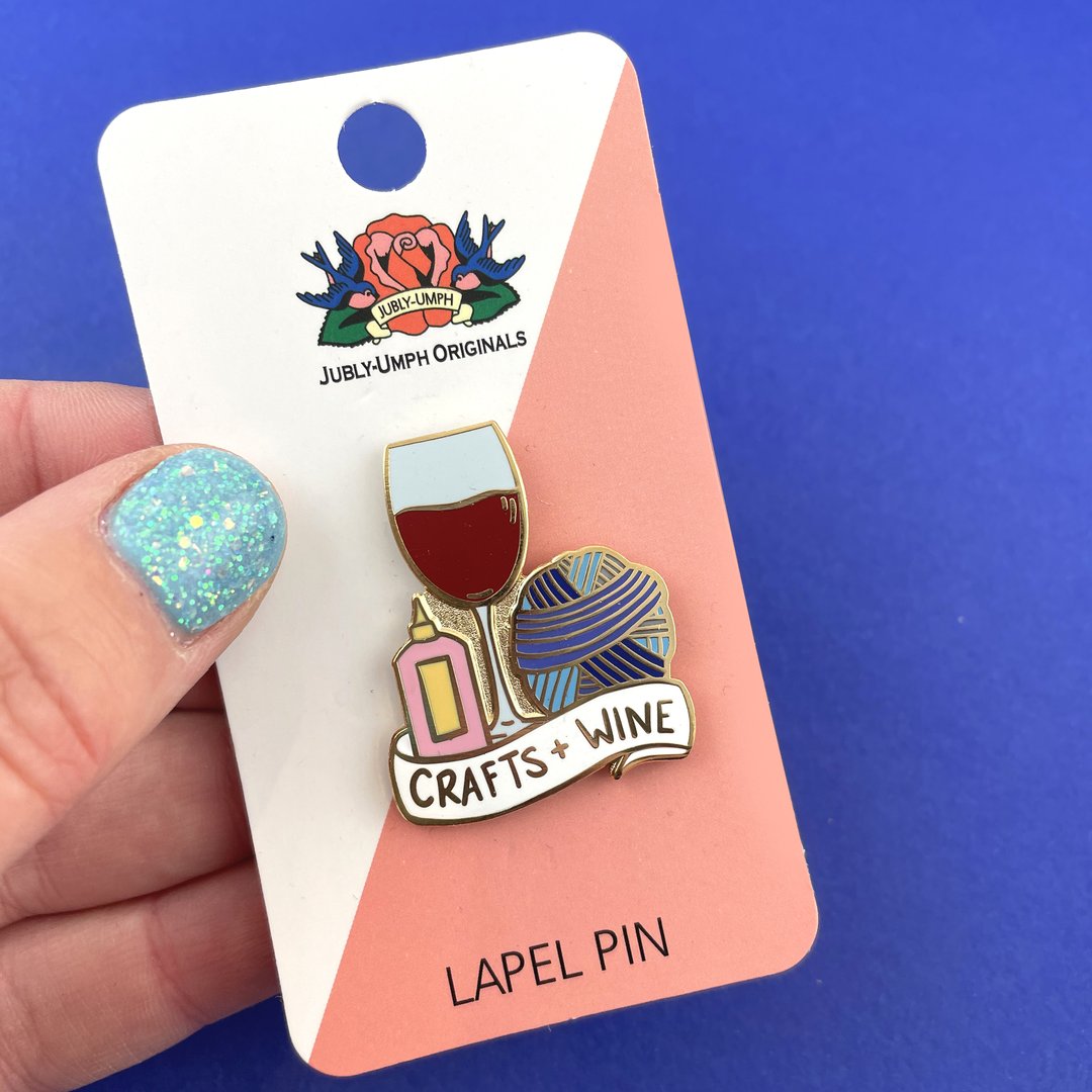 Jubly Umph - Crafts and wine Lapel Pin