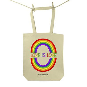 Red Parka (Jen Cossins) - Love is Love tote bag