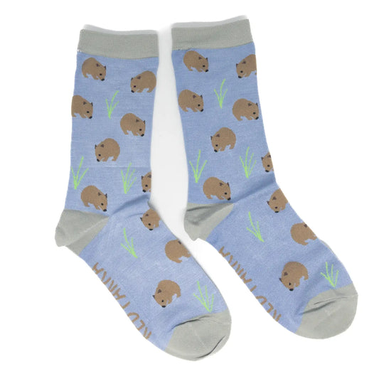 Red Parka Socks: Wombat socks for CHILDREN