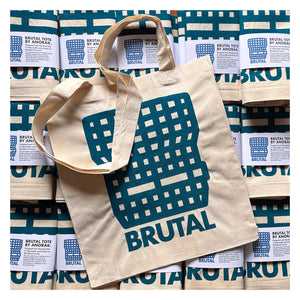 "Brutal"© by Anorak Design® - calico shopping tote