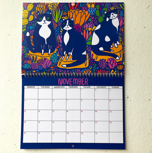 2024 Kitty Calendar | 2024 Wall Calendar | Cat Calendar | 2024 Wall Planner by Able and Game