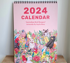 Kayla Reay 2024 Calendar - Australian Bird Bouquets