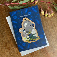 Little Hello Studio Australian Shaped Christmas Decoration Card - choose a design!