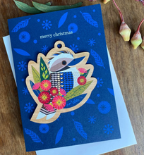 Little Hello Studio Australian Shaped Christmas Decoration Card - choose a design!