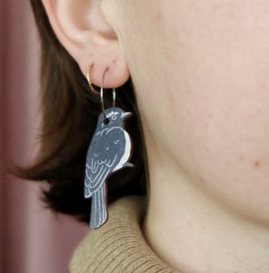 PIxie Nut & Co - Willie Wagtail Hoop earrings