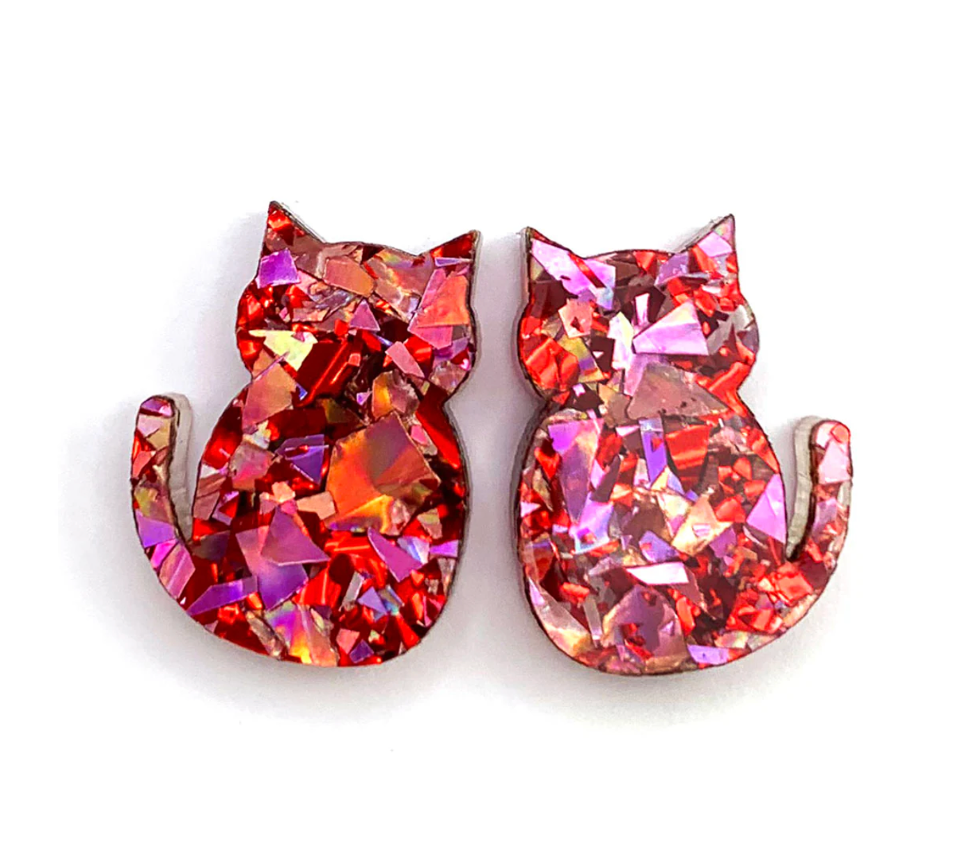 Blossom and Cat - Funky Cat Stud · Glitzy · Choose your colour!