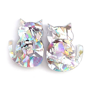 Blossom and Cat - Funky Cat Stud · Glitzy · Choose your colour!