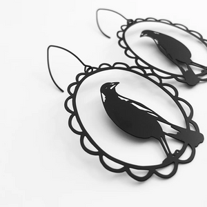 DENZ "Magpie" dangles statement earrings