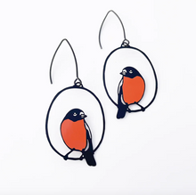 DENZ "Flame Robin" dangles statement earrings