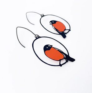 DENZ "Flame Robin" dangles statement earrings