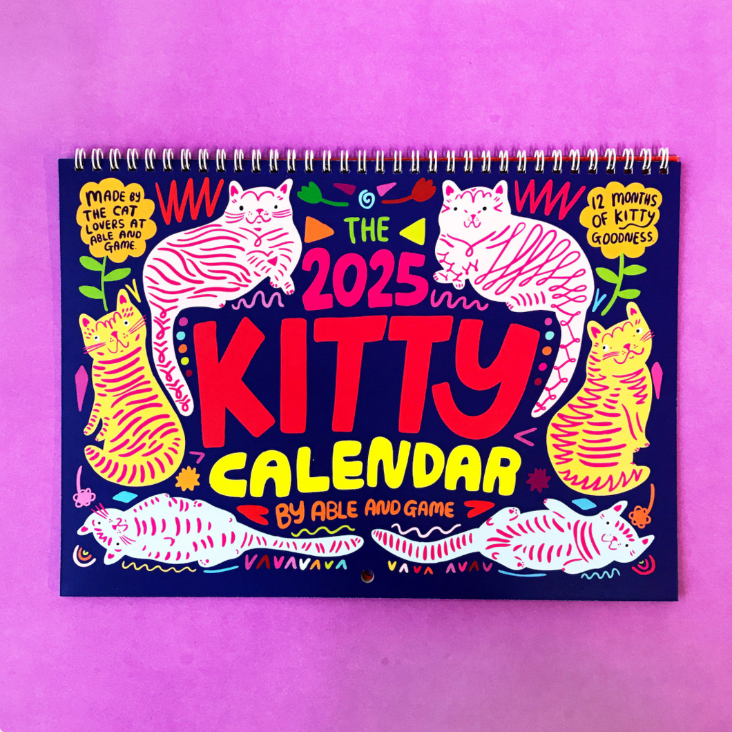 2025 Kitty Calendar | 2025 Wall Calendar | Cat Calendar | 2025 Wall Planner by Able and Game (Copy)