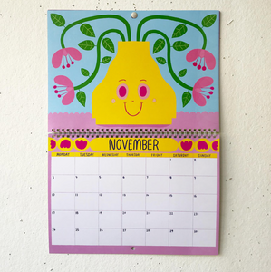 2025 Happy Flower Pot Calendar | 2025 Wall Calendar | 2025 Wall Planner by Able and Game (Copy) (Copy)