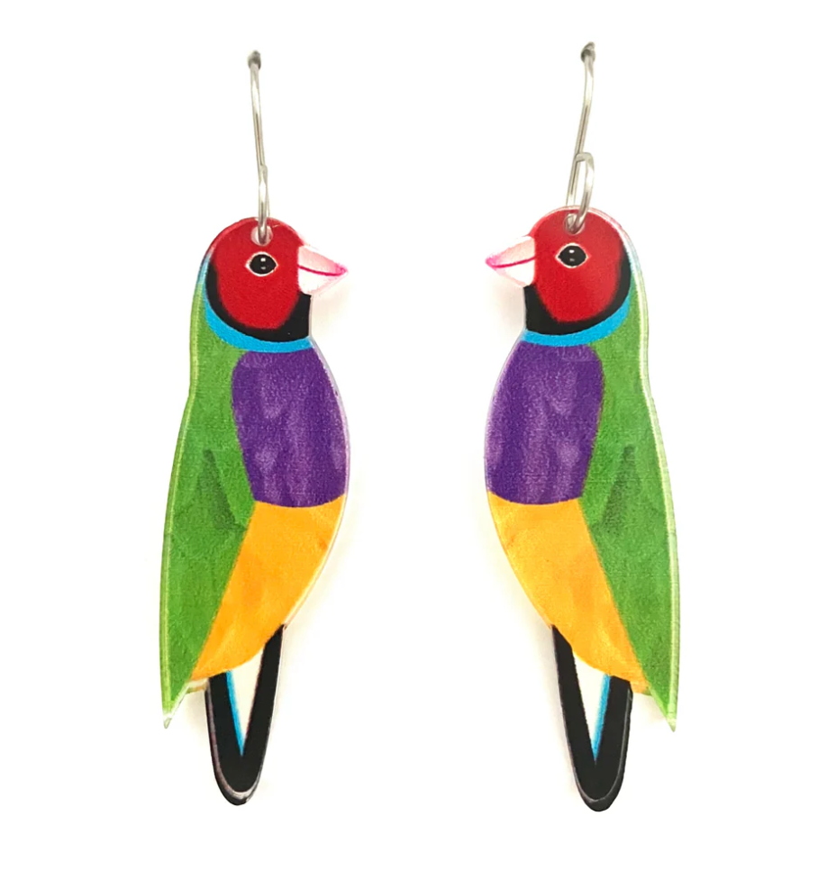 Smyle Designs - Gouldian Finch Earrings