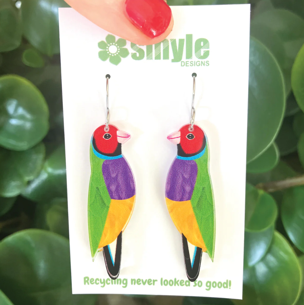 Smyle Designs - Gouldian Finch Earrings