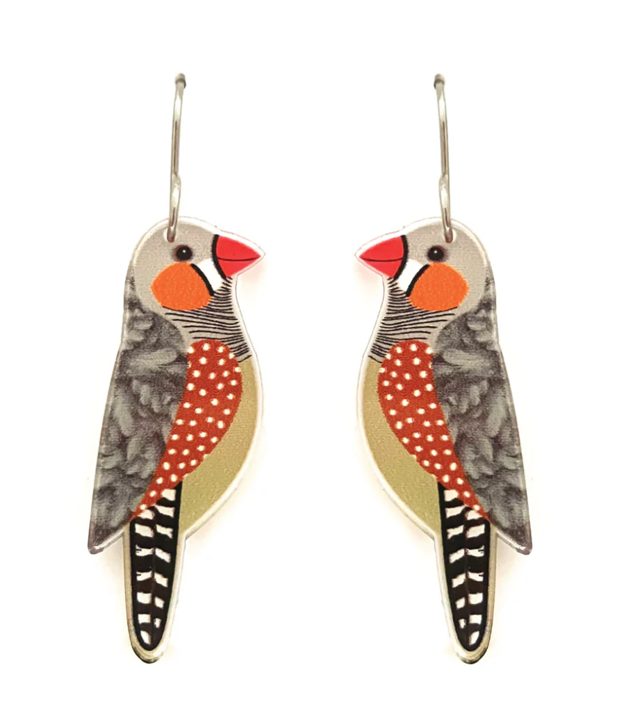 Smyle Designs - Zebra Finch Earrings