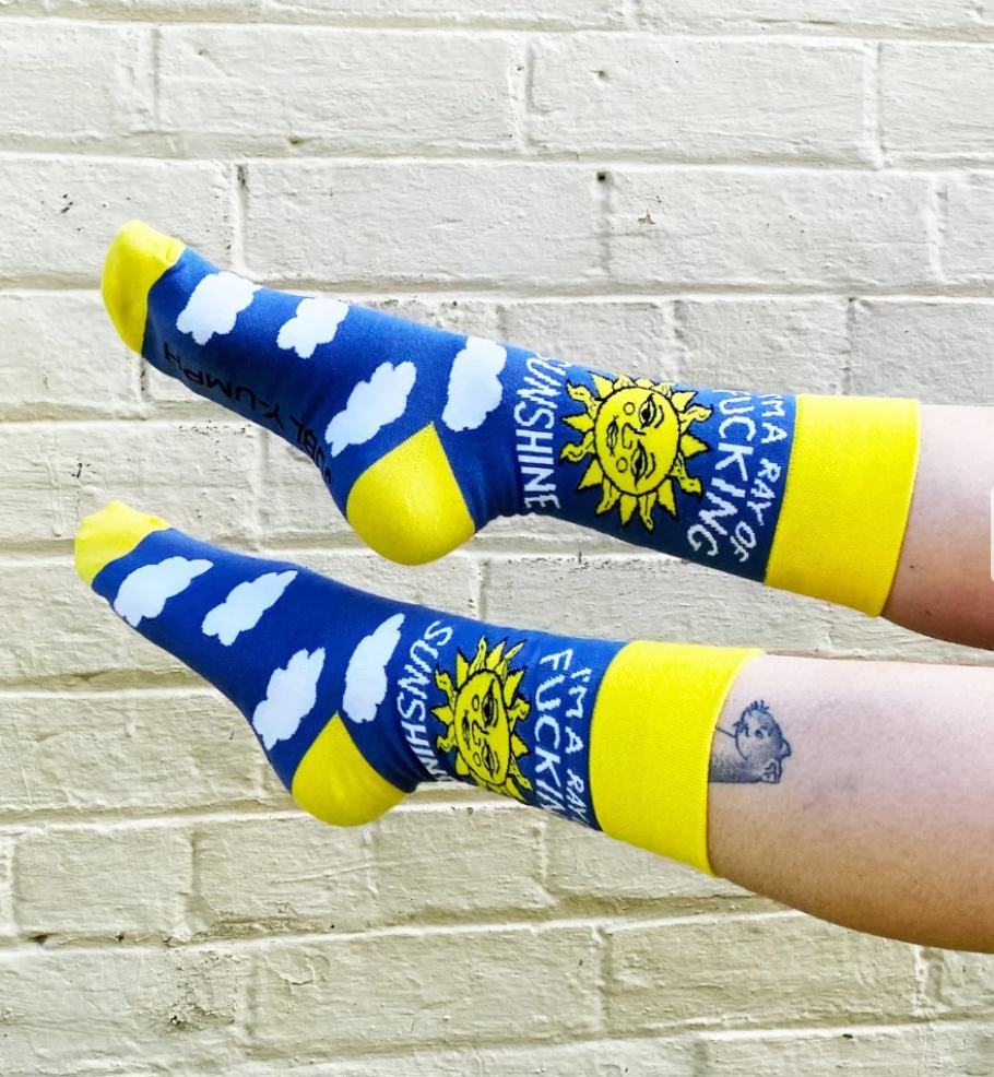 Jubly Umph I'm A Ray Of Fucking Sunshine Socks