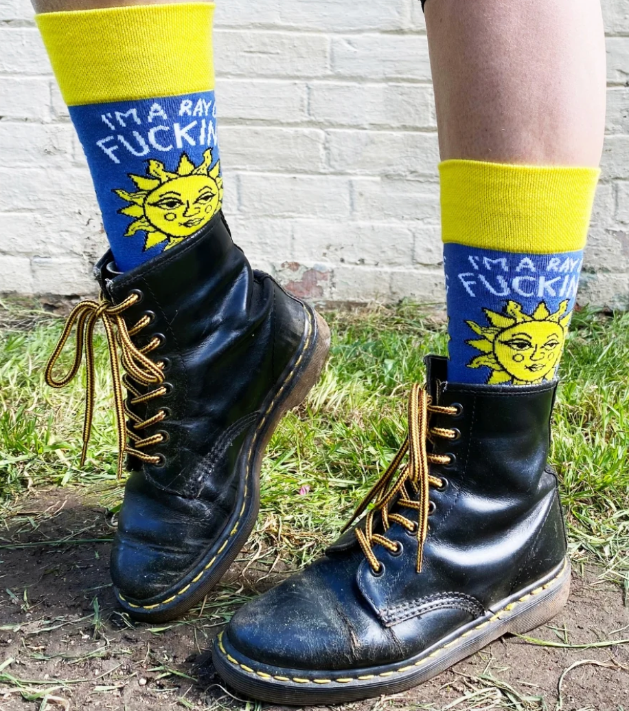 Jubly Umph I'm A Ray Of Fucking Sunshine Socks