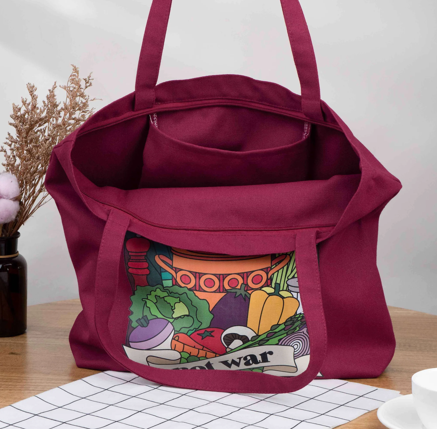 Cooked Concepts - Make Soup Not War Tote