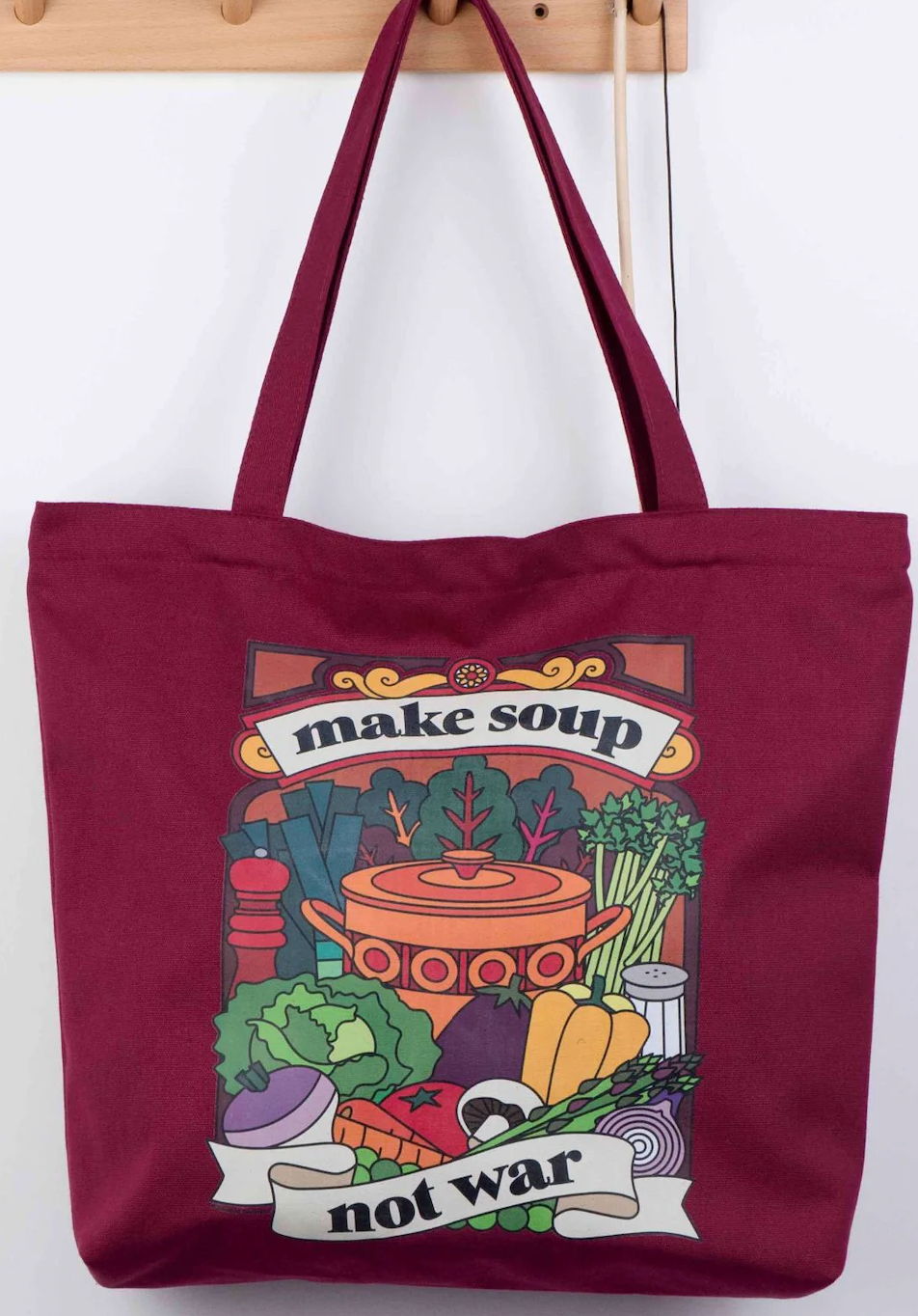 Cooked Concepts - Make Soup Not War Tote