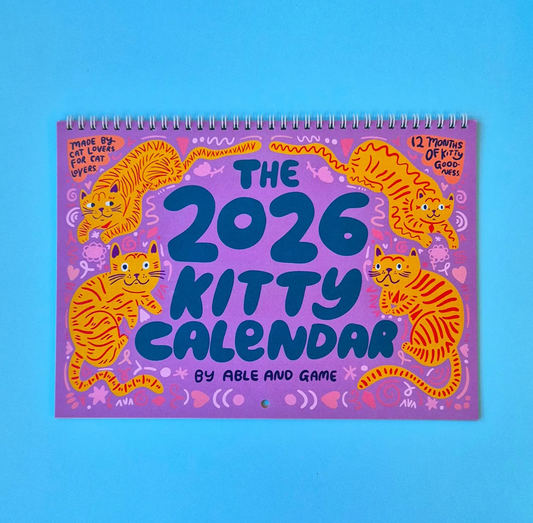 2026 Kitty Calendar | 2026 Wall Calendar | Cat Calendar | 2026 Wall Planner by Able and Game (Copy) (Copy)