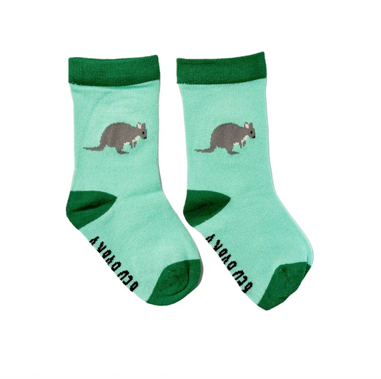 Red Parka Socks: Pademelon BABY socks