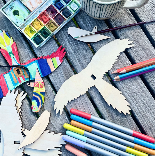 Bridget Farmer - Paint-a-Parrot Craft Kit - Create Your Own Bird Mobile