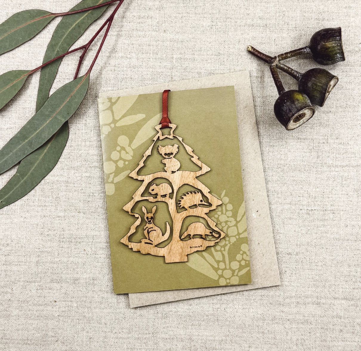 Buttonworks Christmas Tree Decoration Card