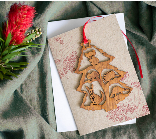 Buttonworks Christmas Tree Decoration Card