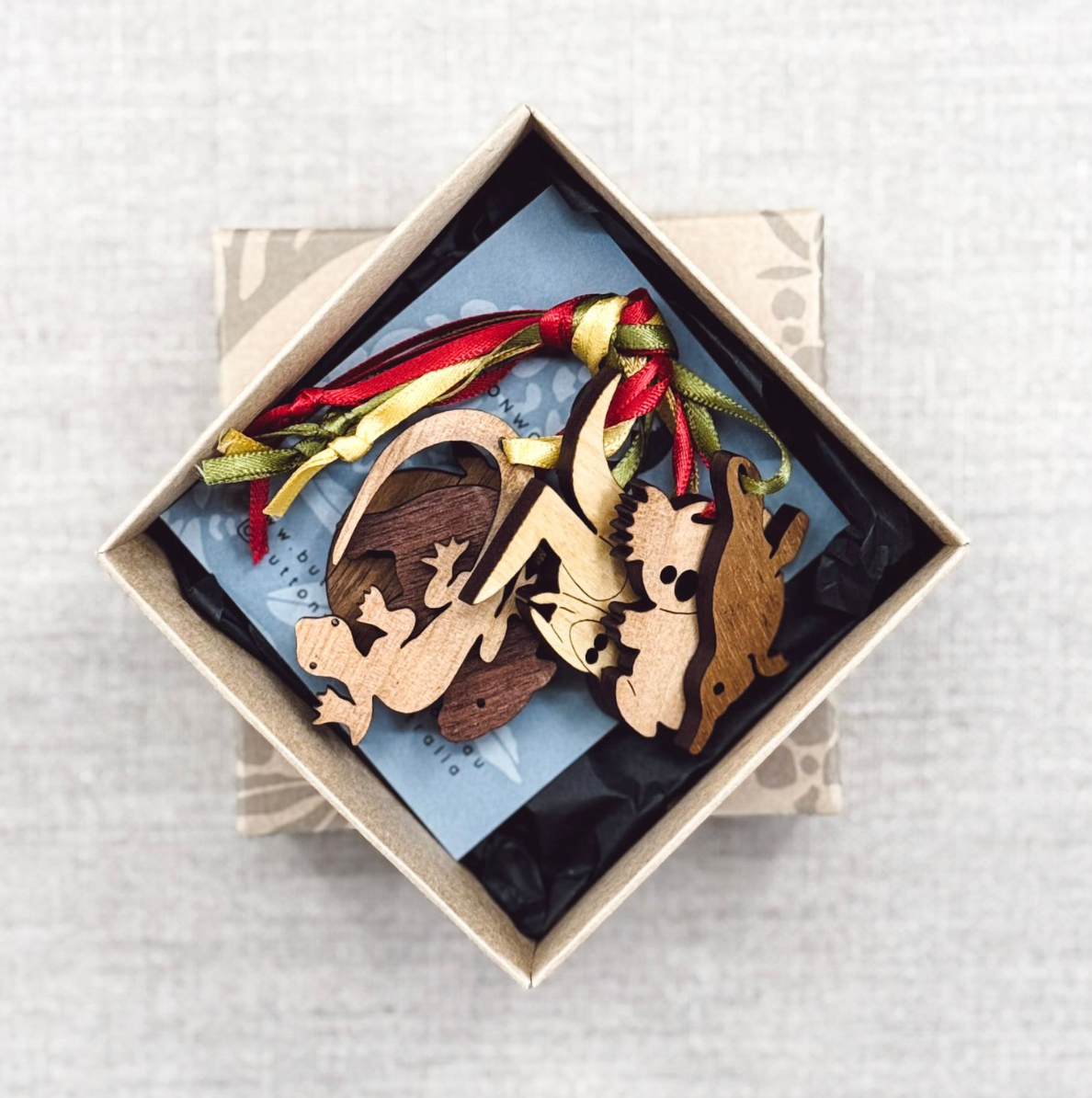 Buttonworks Box of Animal Christmas Decorations