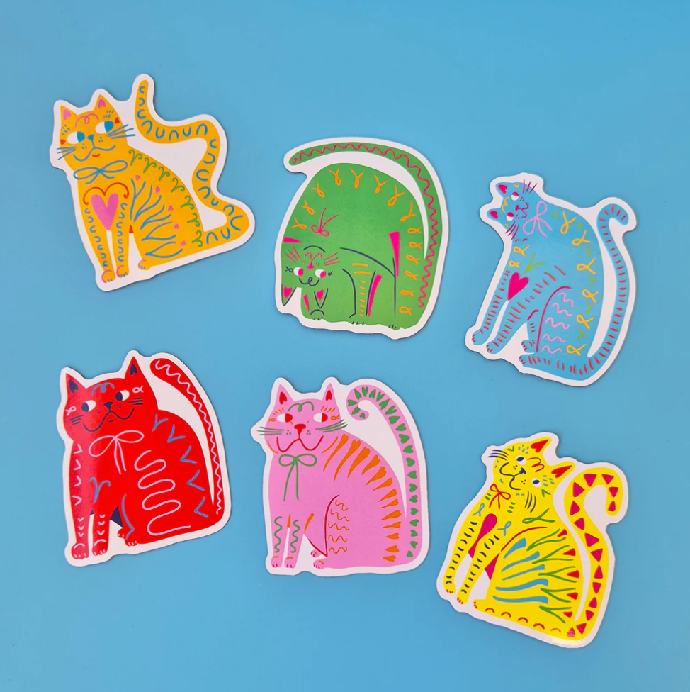 The Fridge Cat Collection (Set of 6 Magnets) by Able and Game