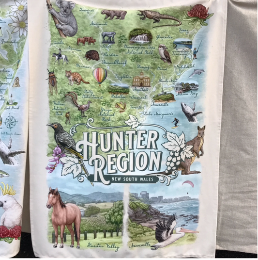 Hunter Region Tea towel by Elise Martinson