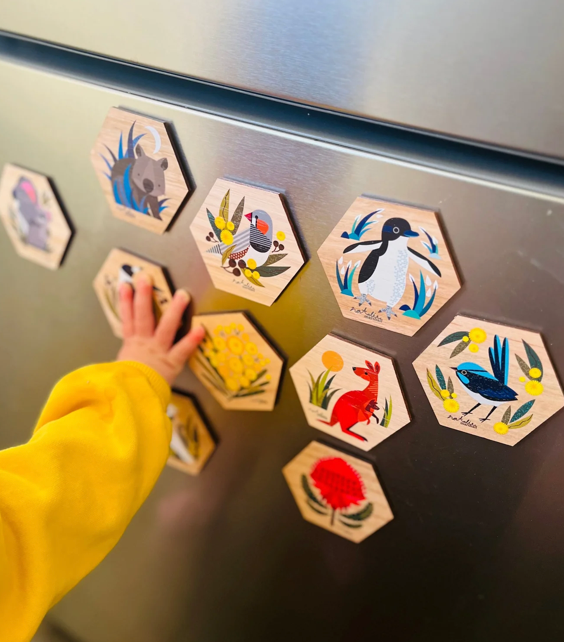 Little Hello Studio Australian Natives Wooden Magnets / Flowers