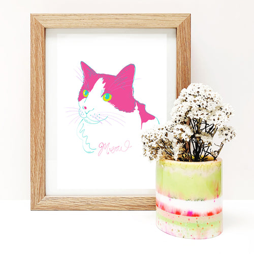 Colourful Cats A5 Art prints by Blossom and Cat