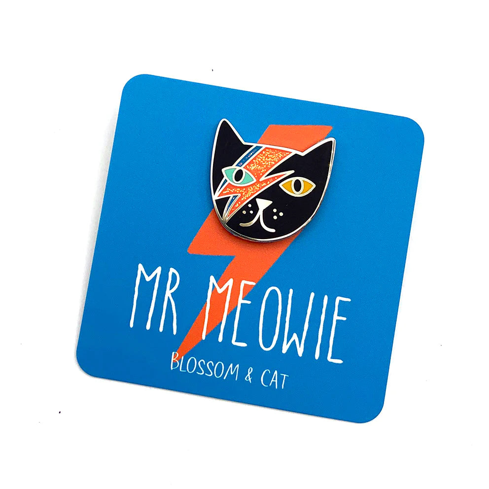 Blossom & Cat - Mr Meowie pin -  Choose your Colour