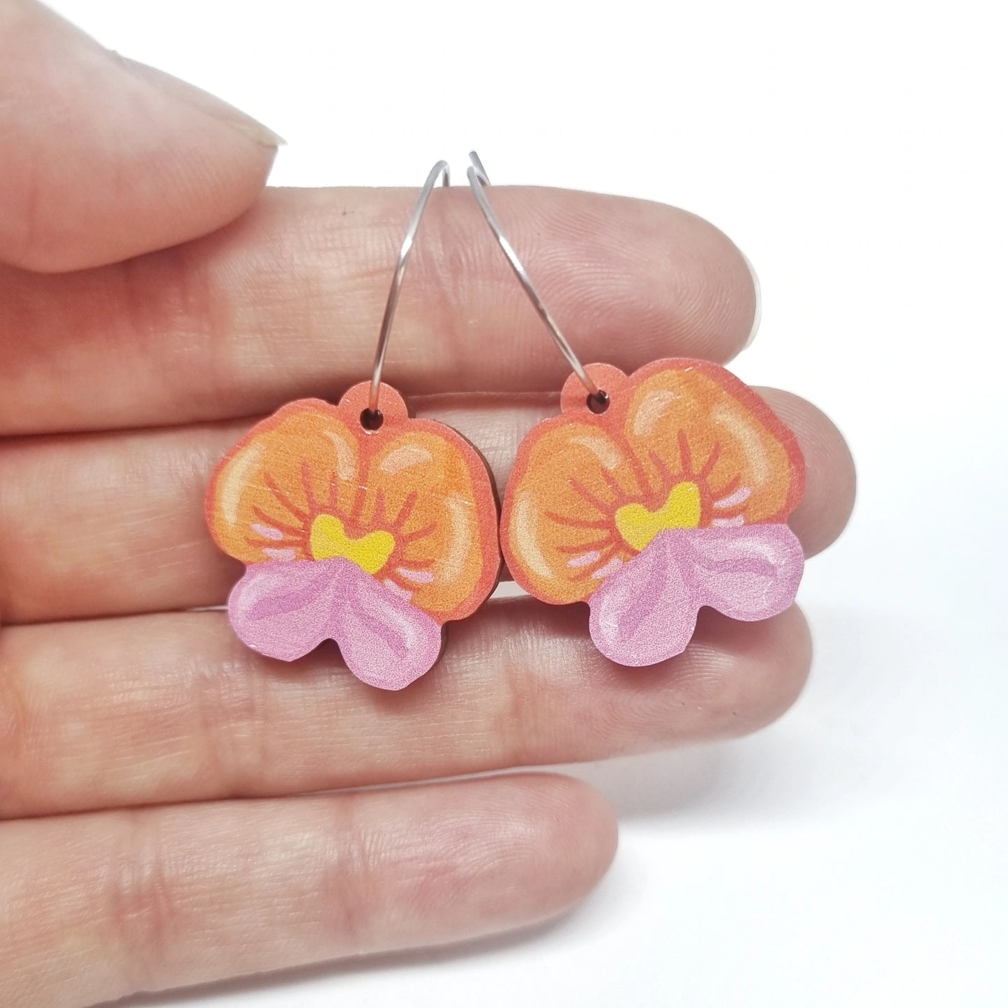 PIxie Nut & Co - FLAME PEA HOOP EARRINGS