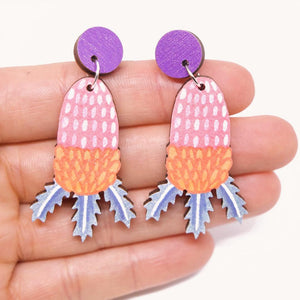 PIxie Nut & Co - Australian Banksia earrings