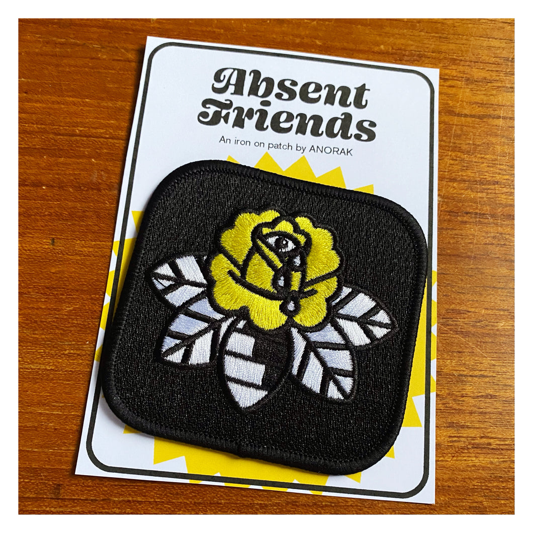Absent friends© iron on patch by Anorak®