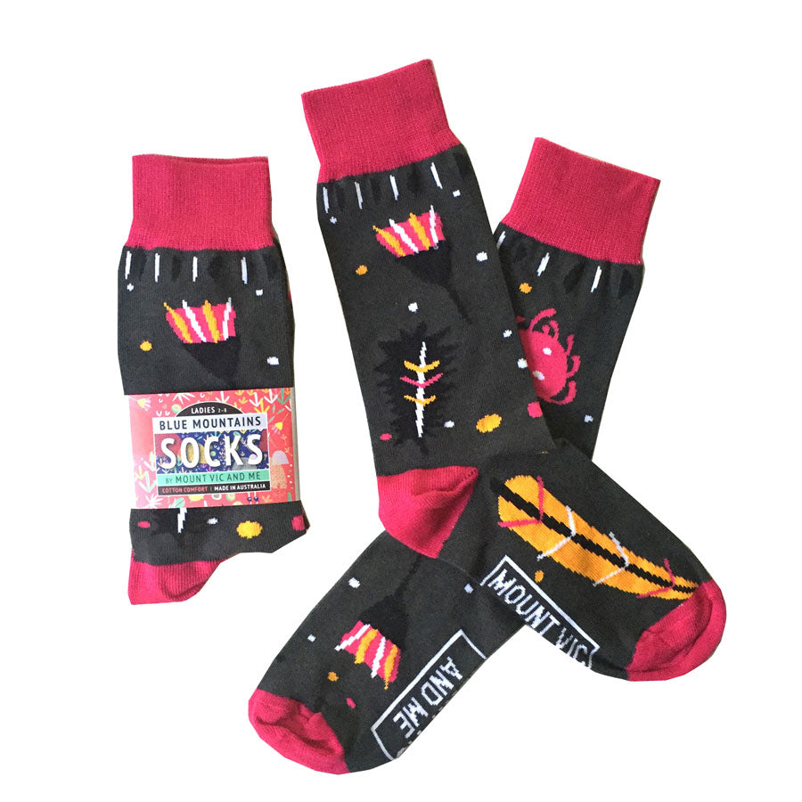Blue Mountains Socks : Australian Flora