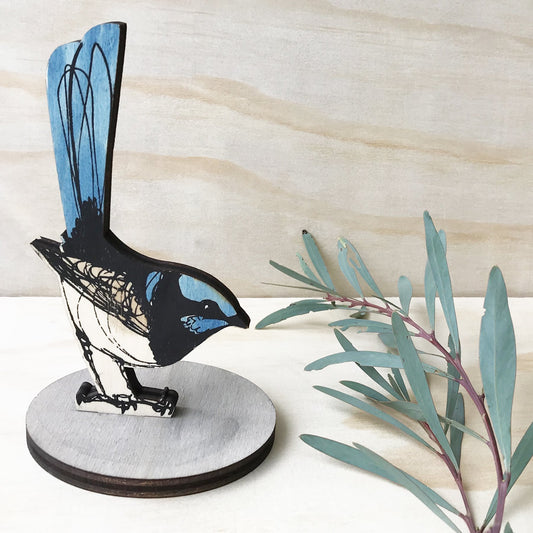 Bridget Farmer - Standing Bird - Superb Fairy Wren